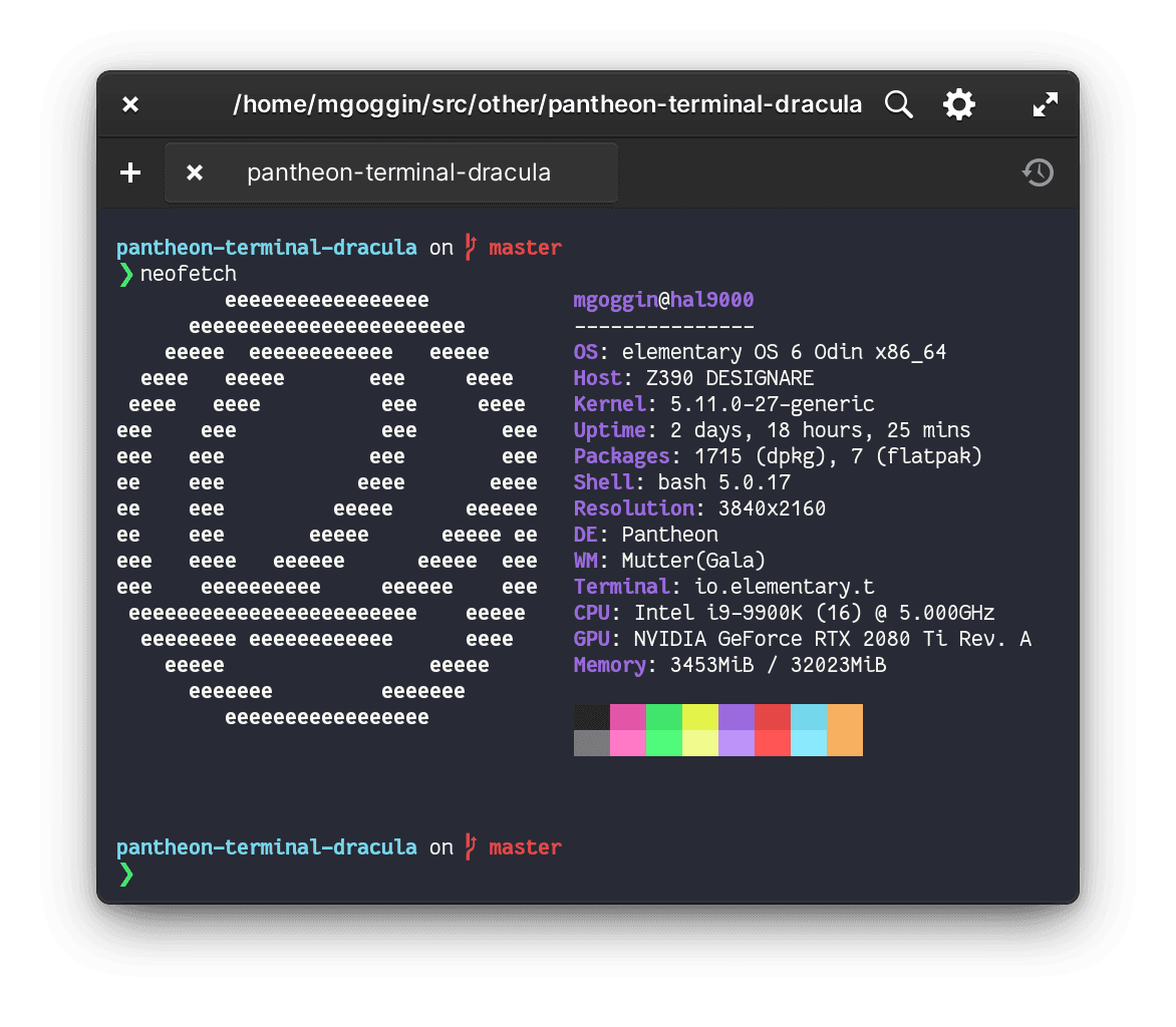 pantheon-terminal - Theme preview