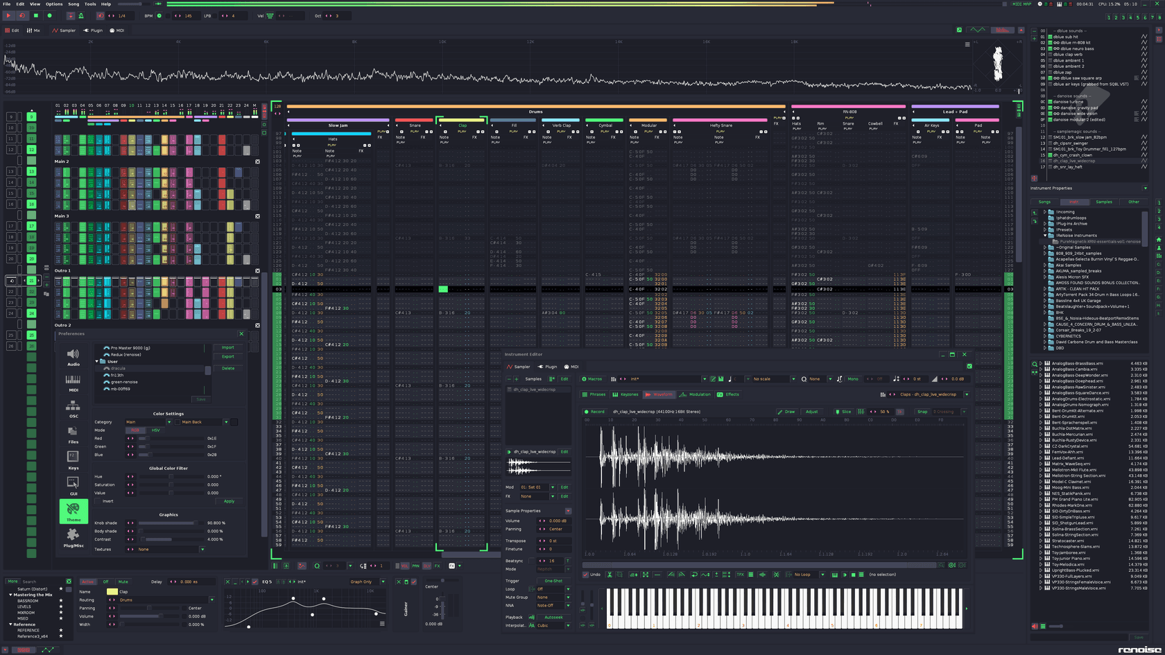 renoise - Theme preview