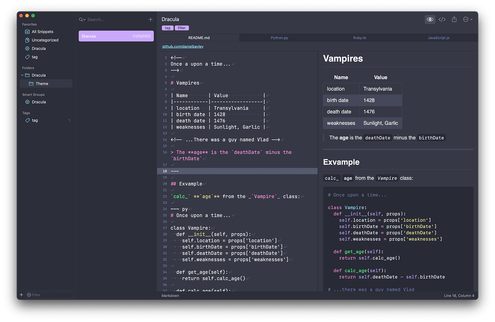 snippetslab - Theme preview