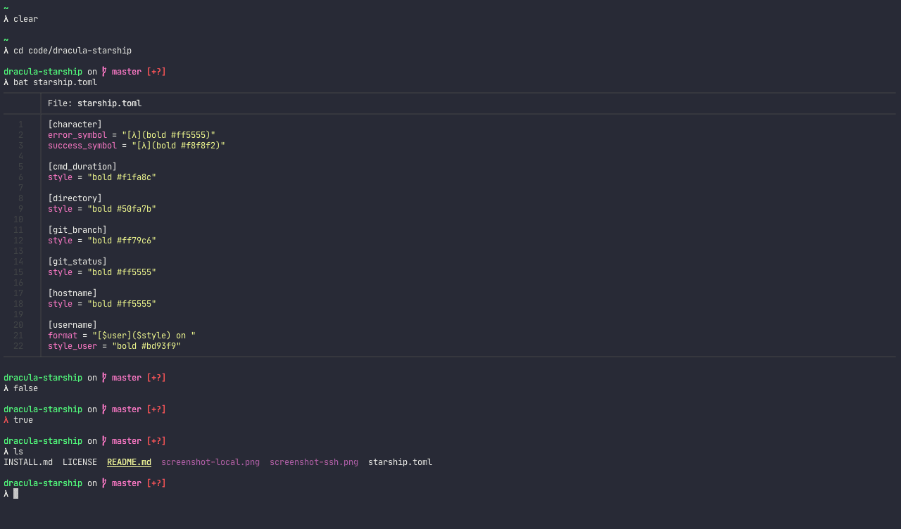 starship - Theme preview