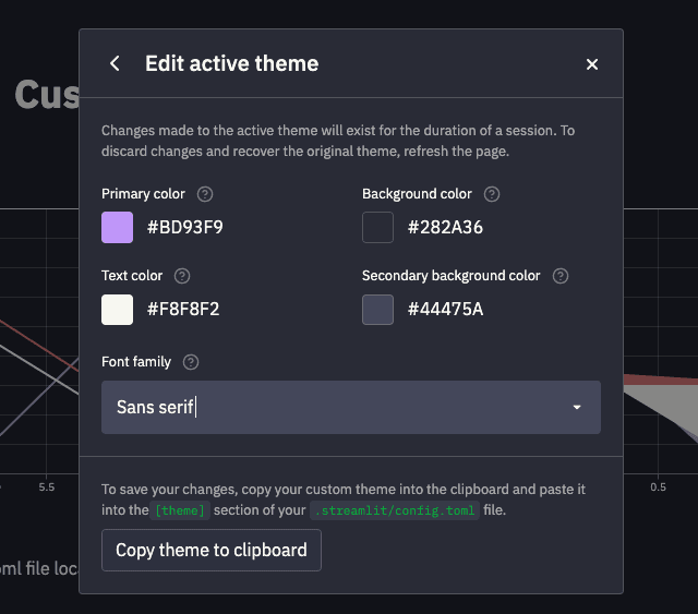 streamlit - Theme preview