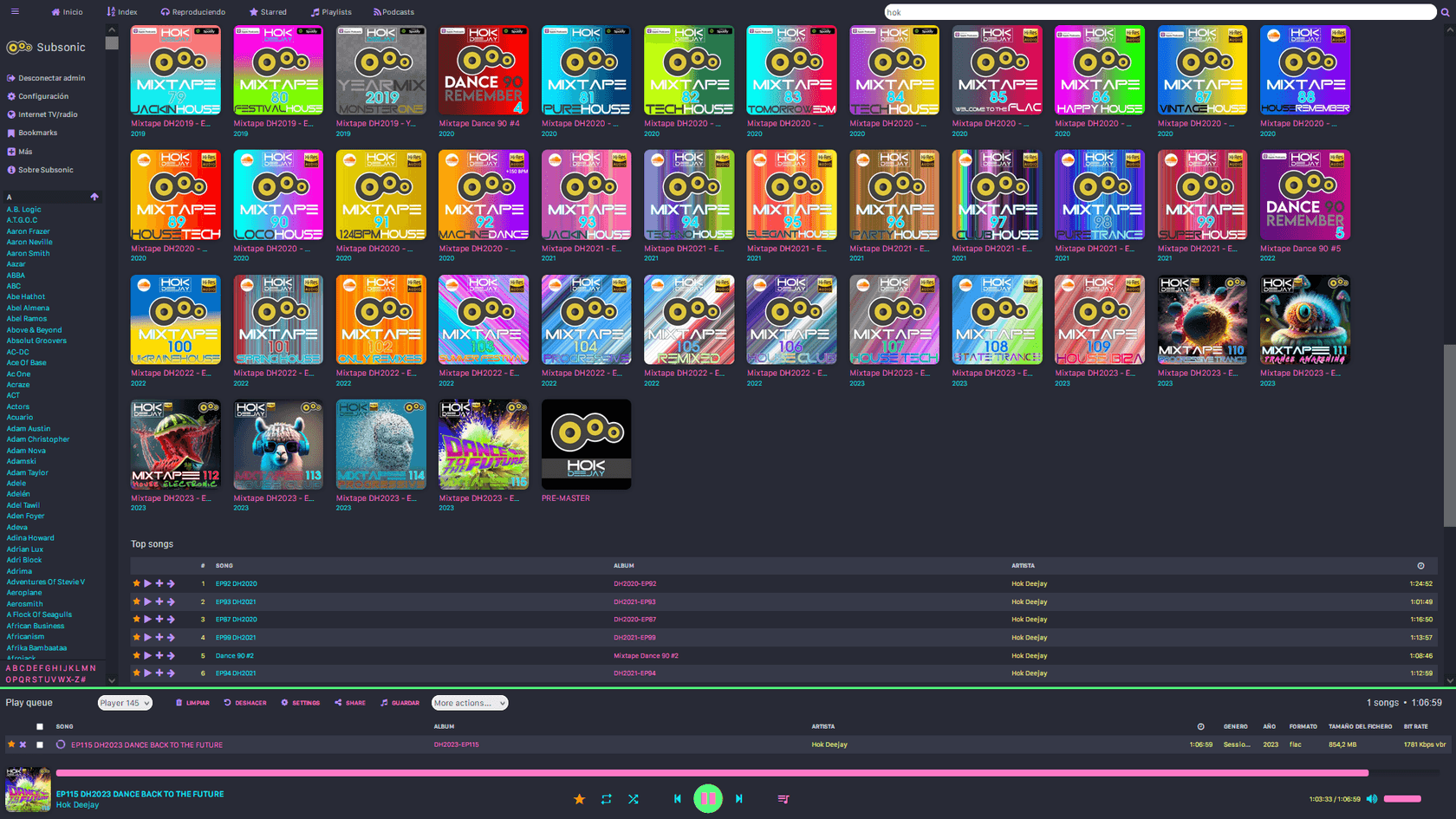 subsonic - Theme preview