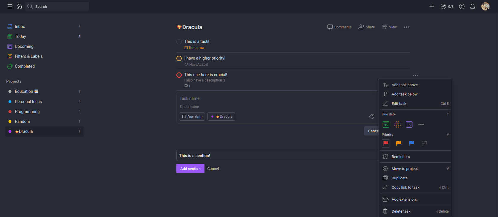 todoist - Theme preview