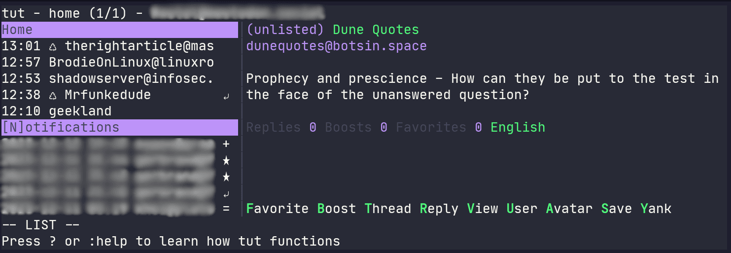 tut - Theme preview