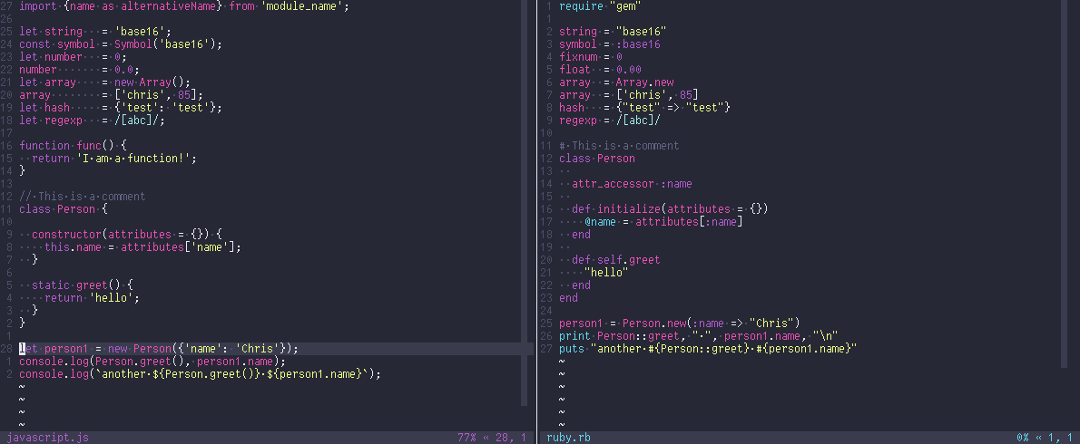 vis - Theme preview