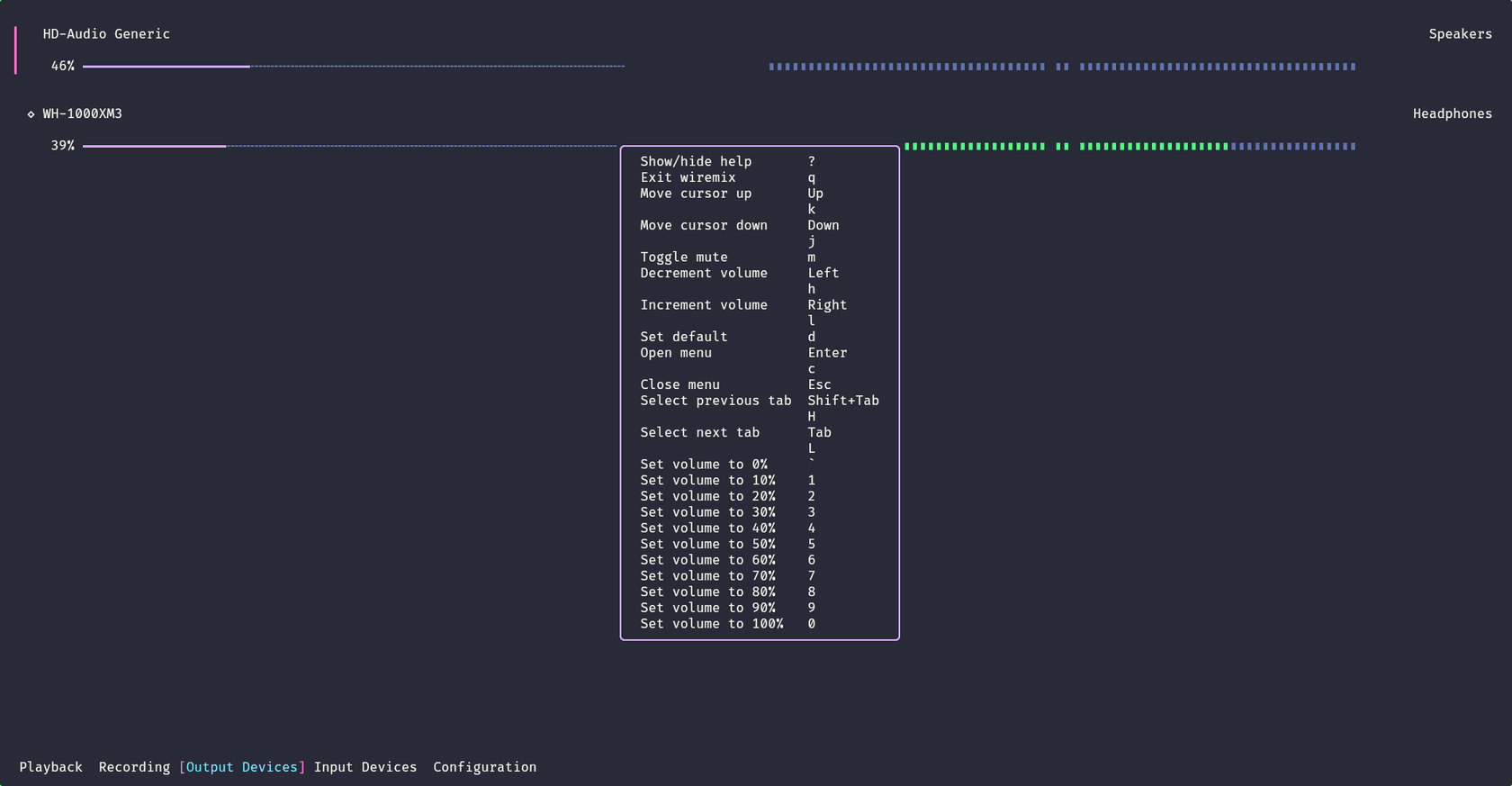 Wiremix - screenshot 1