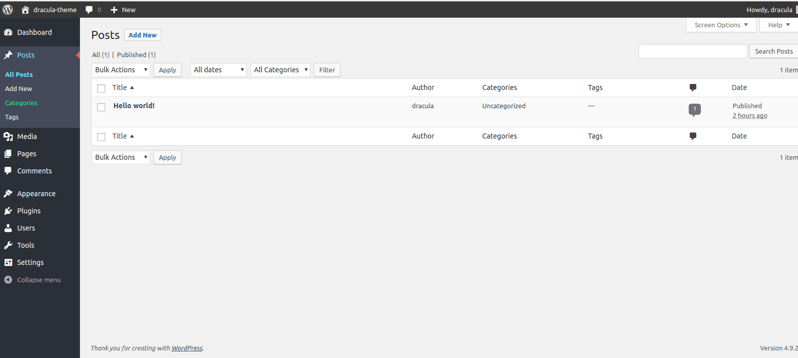 wordpress - Theme preview