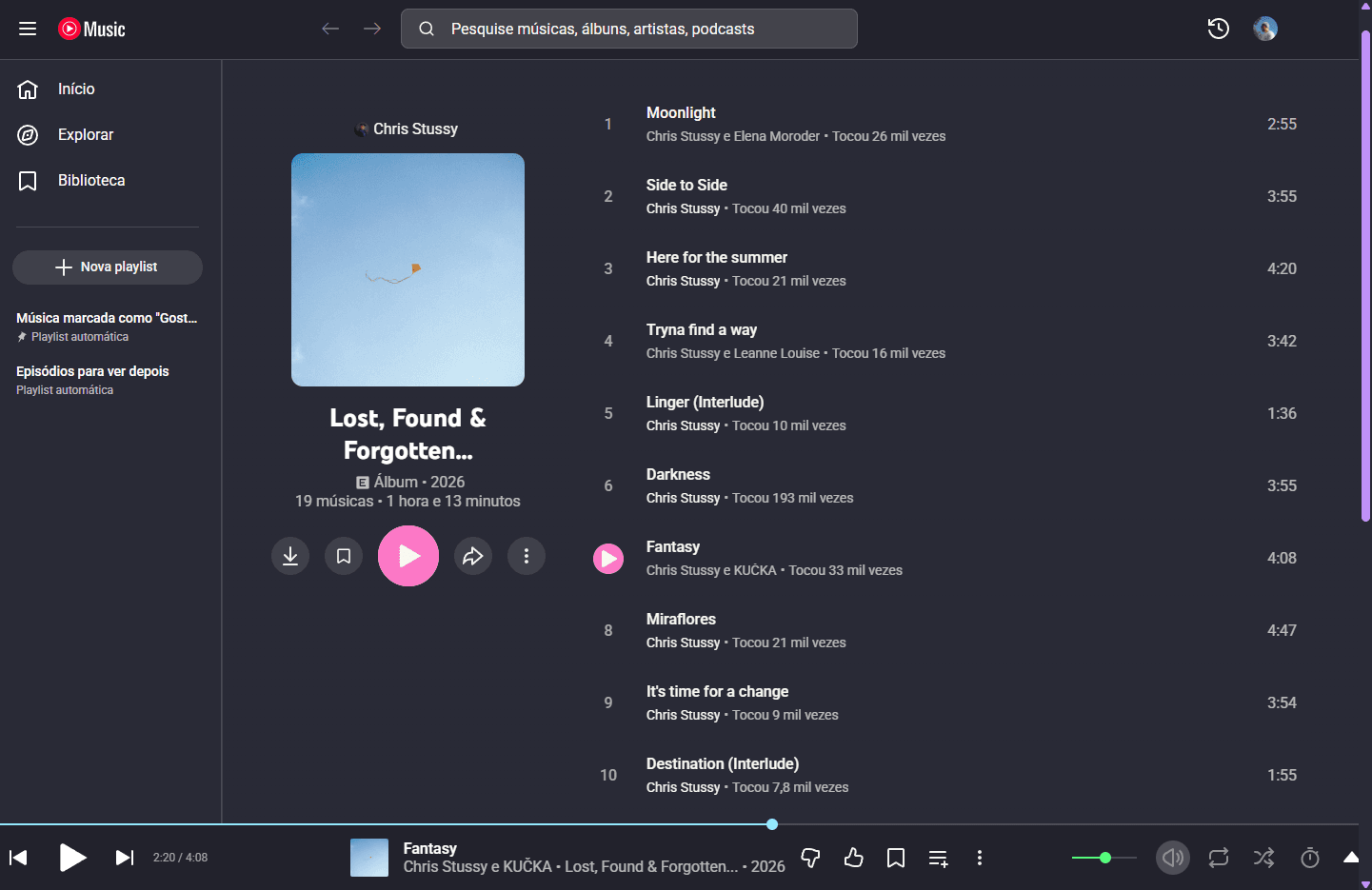 youtube-music-desktop - Theme preview