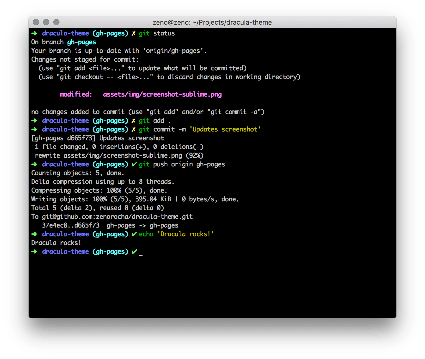 zsh - Theme preview
