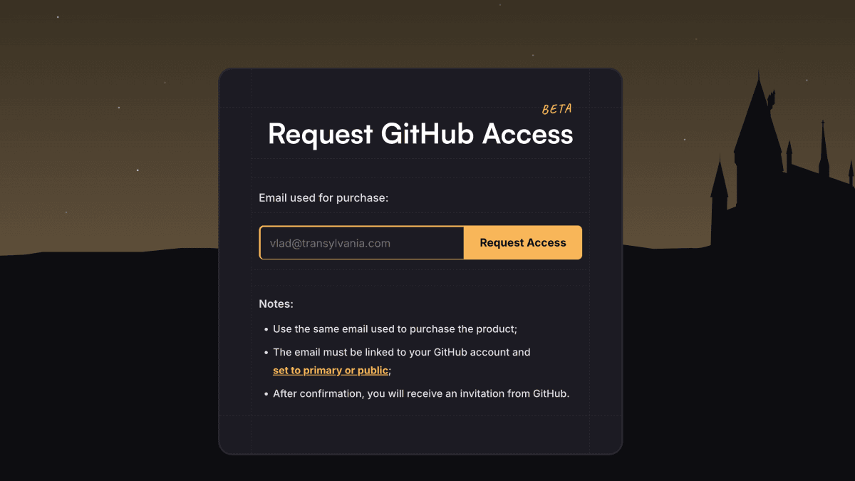 Private Org. Form Screenshot