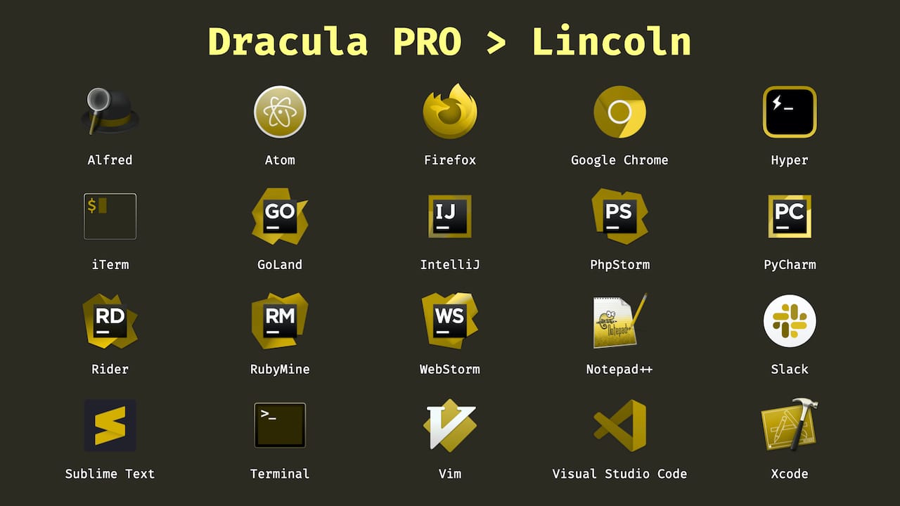 Dracula Pro Icons - Lincoln