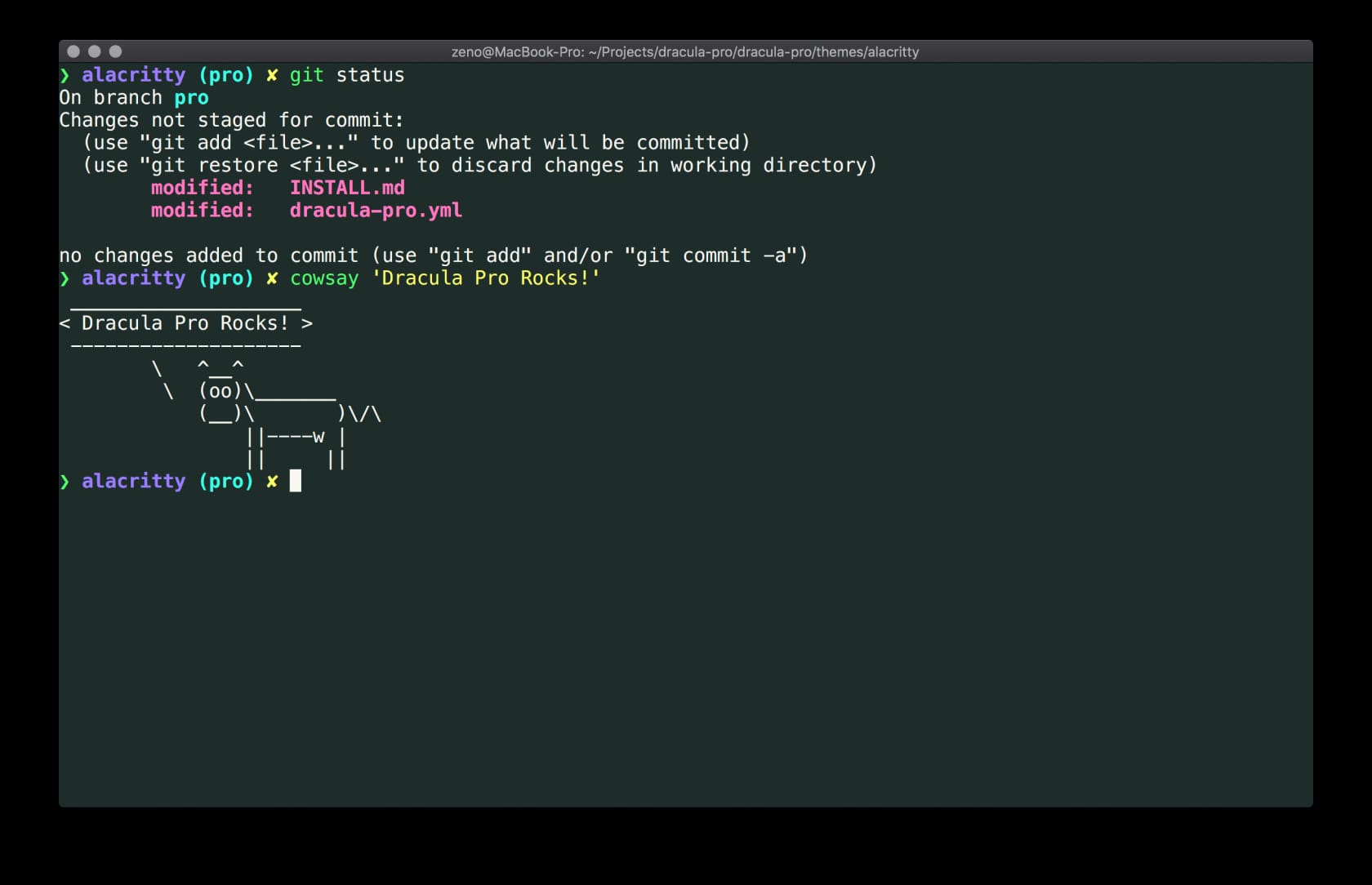 Dracula Pro for Alacritty