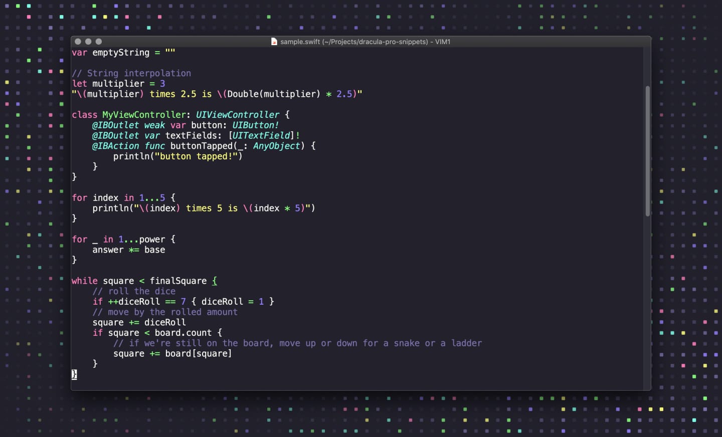 Dracula Pro for Vim