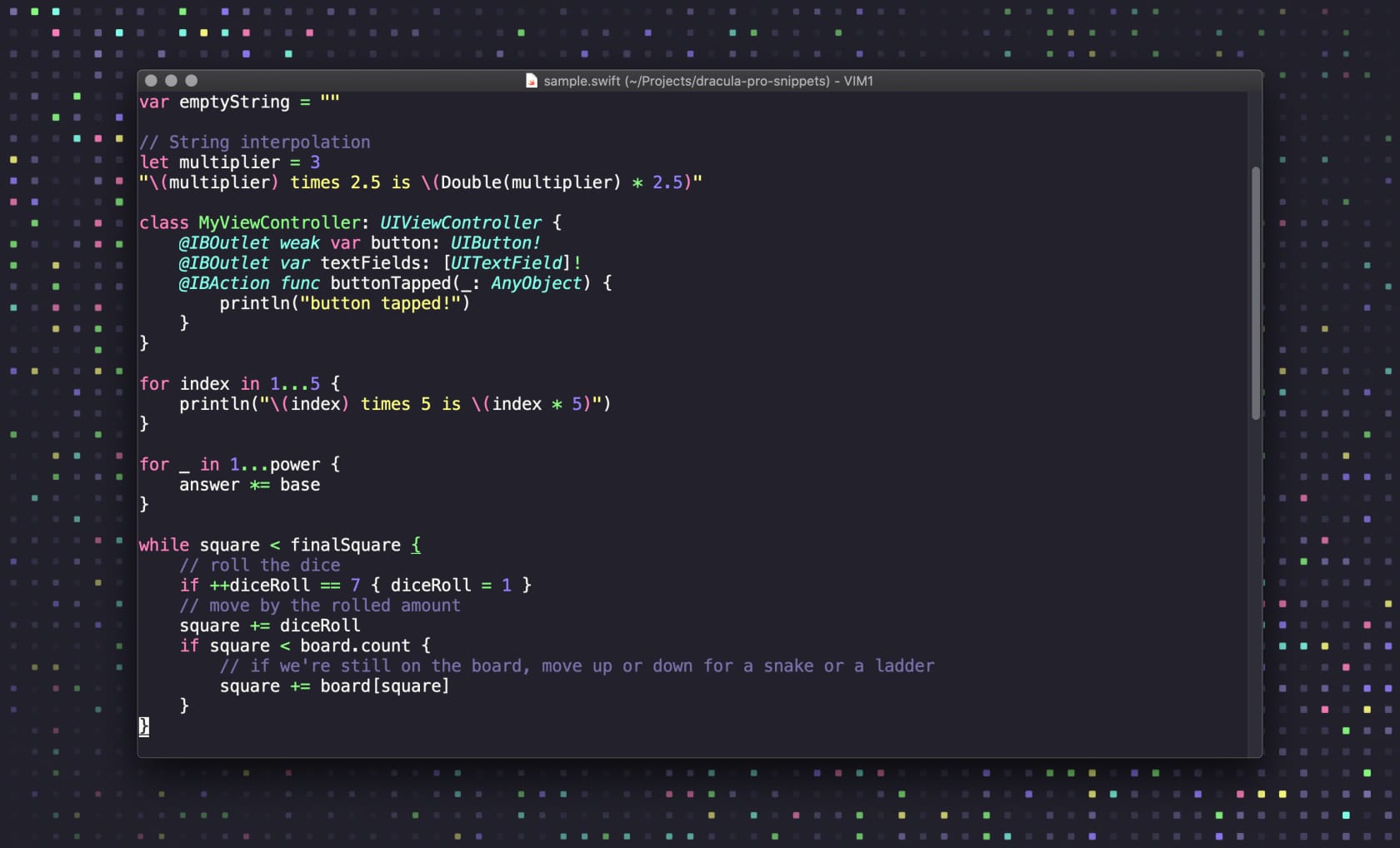 Dracula Pro for Vim