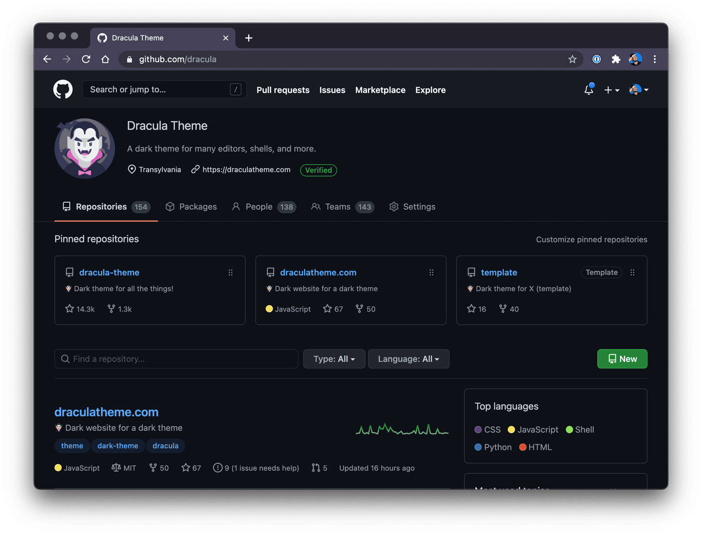 GitHub Dark Mode