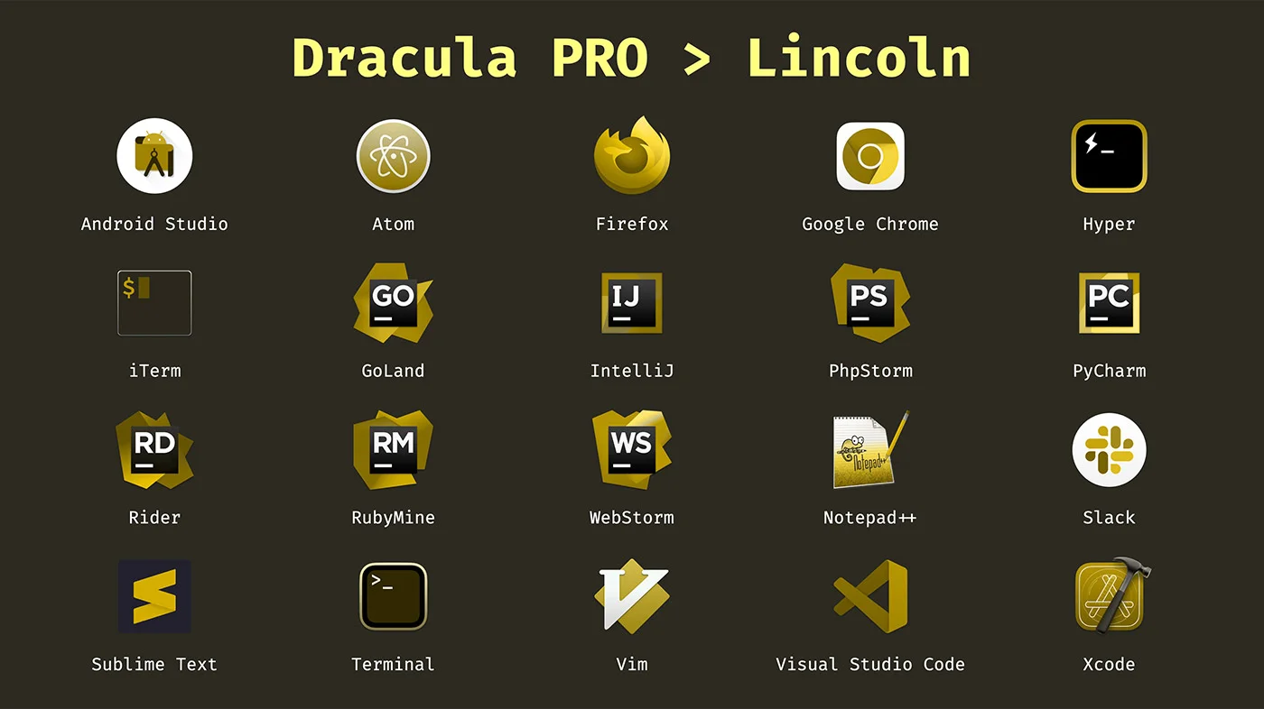 Dracula Pro Icons - Lincoln