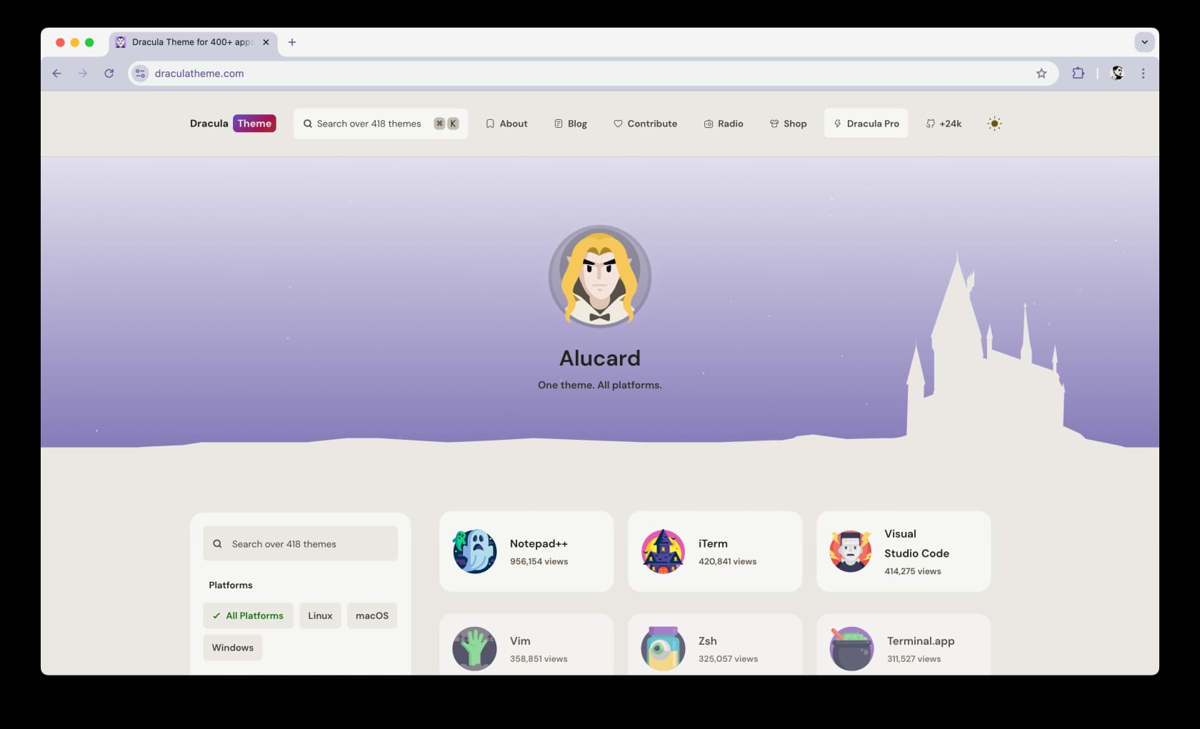 Alucard light theme