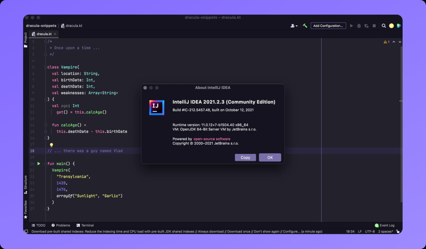 Dracula Pro support for JetBrains 2021.3