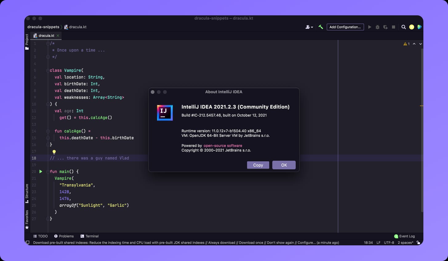 Dracula Pro support for JetBrains 2021.3