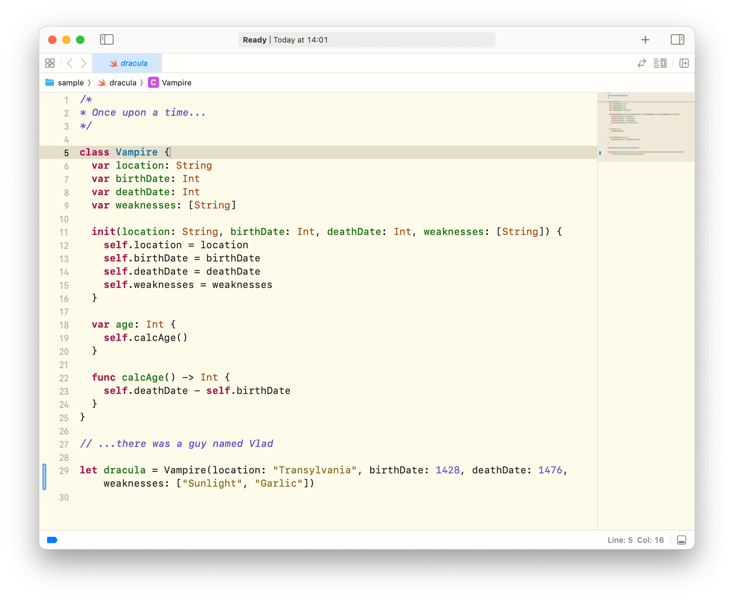 Alucard Classic Preview - XCode