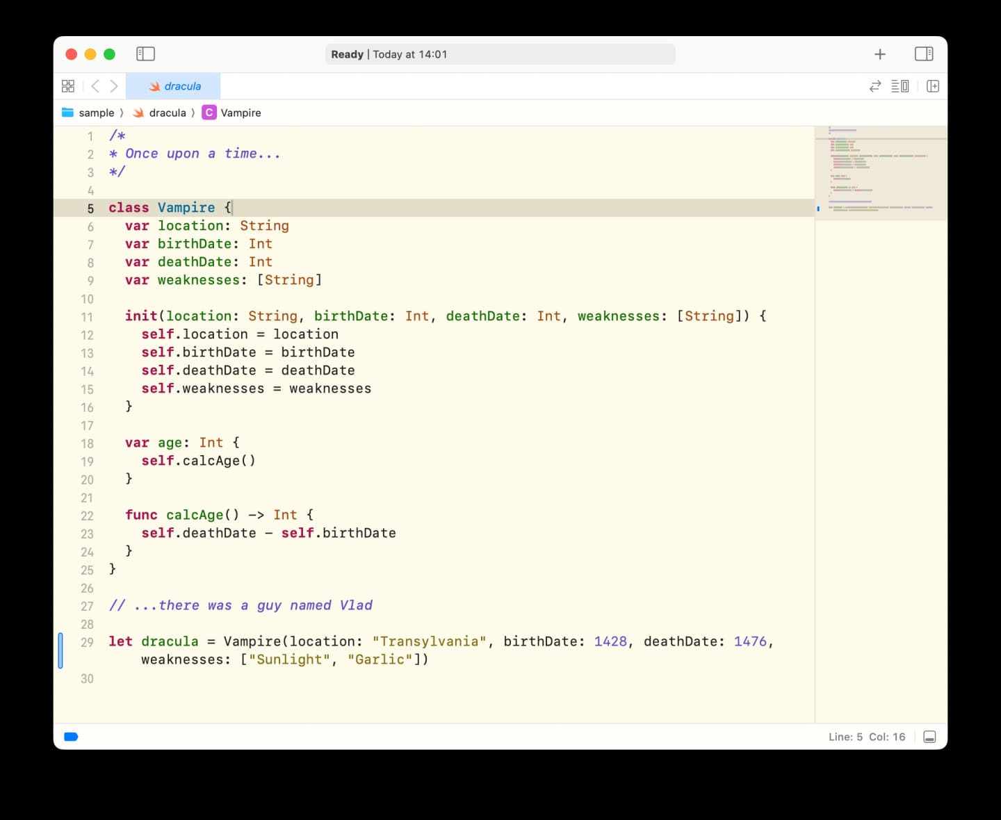 Alucard Classic Preview - XCode