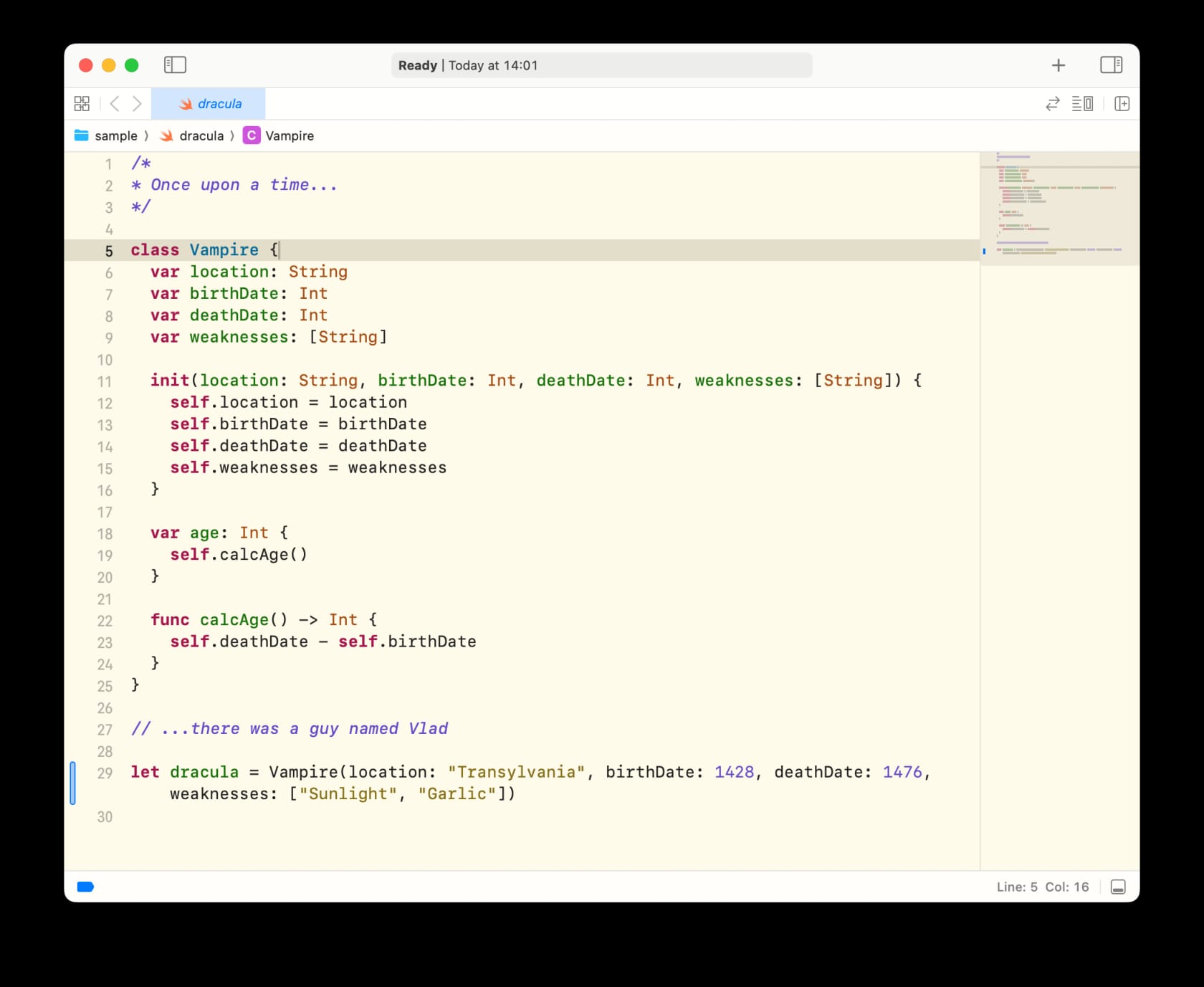 Alucard Classic Preview - XCode