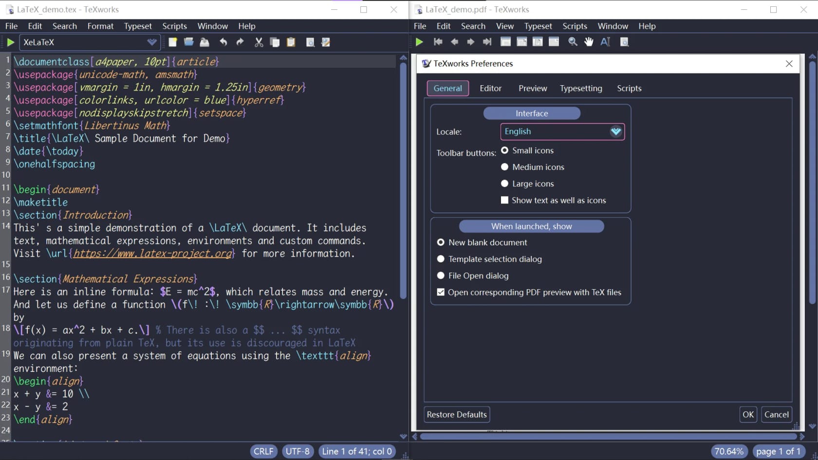 TeXworks Screenshot