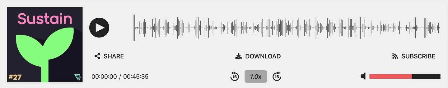 Sustain Podcast Player