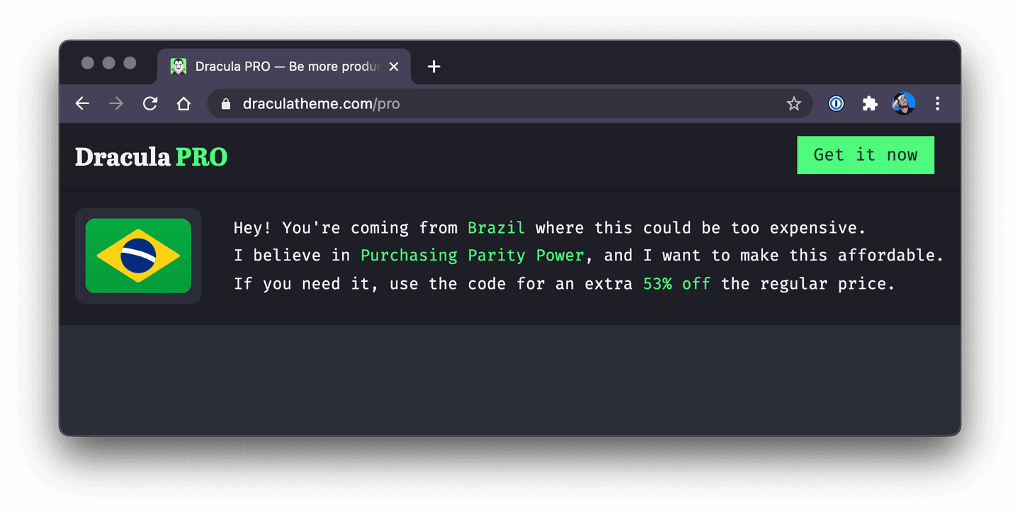 Purchasing Parity Power on Dracula Pro
