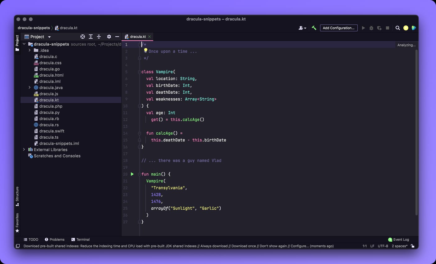 Dracula Pro’s on JetBrains IDE’s