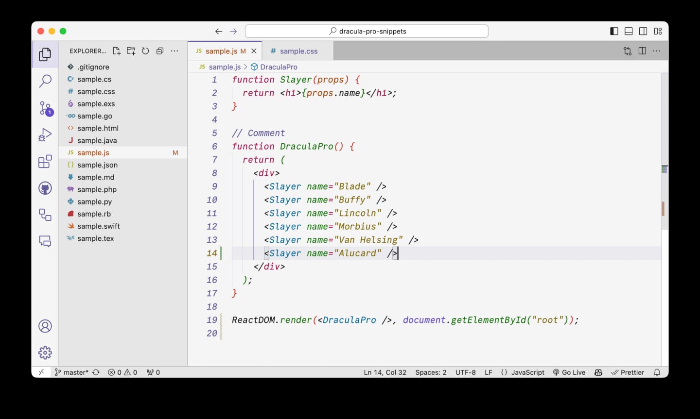 VsCode with Alucard