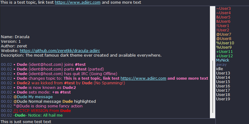 AdiIRC - screenshot 1