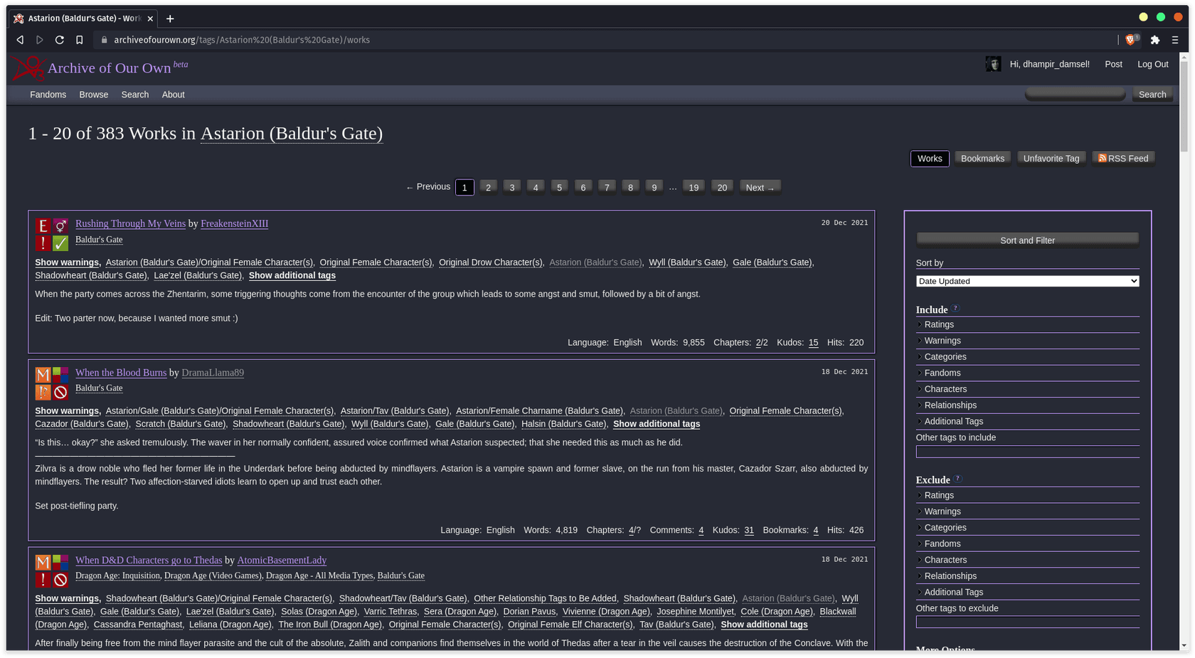 Archive of Our Own - screenshot 1