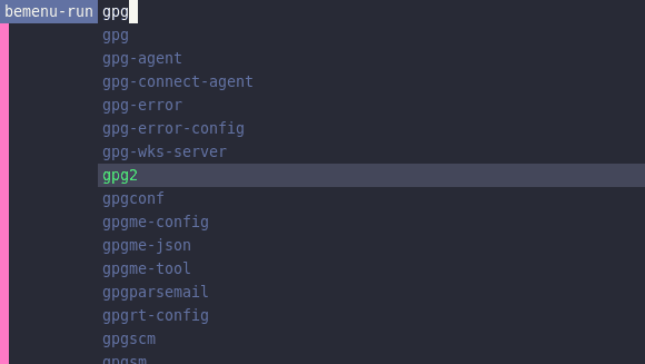 bemenu - screenshot 1