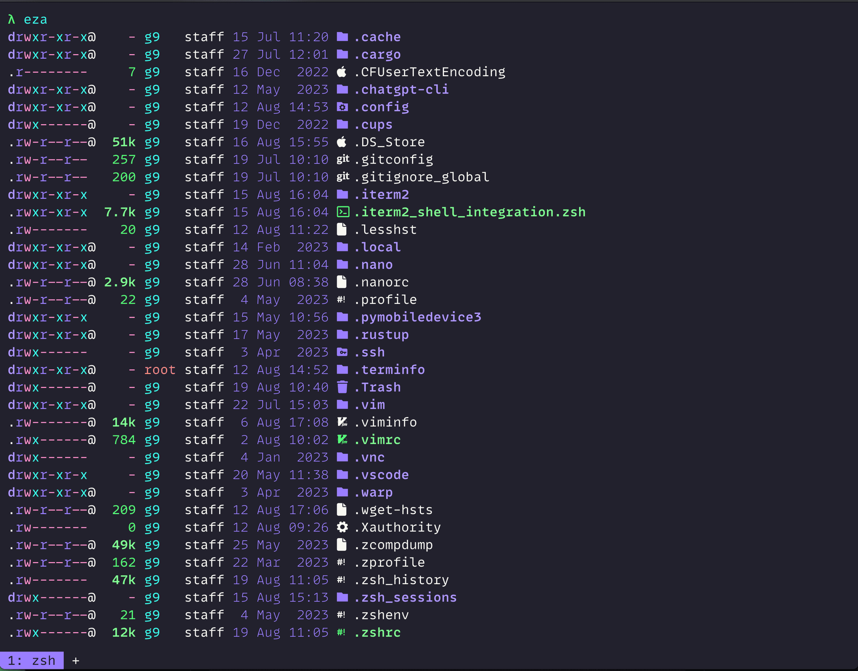 eza - screenshot 1
