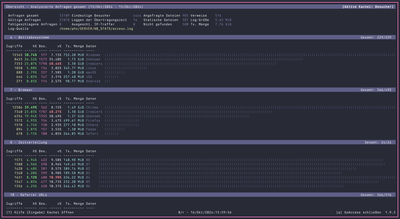 GoAccess - screenshot 1