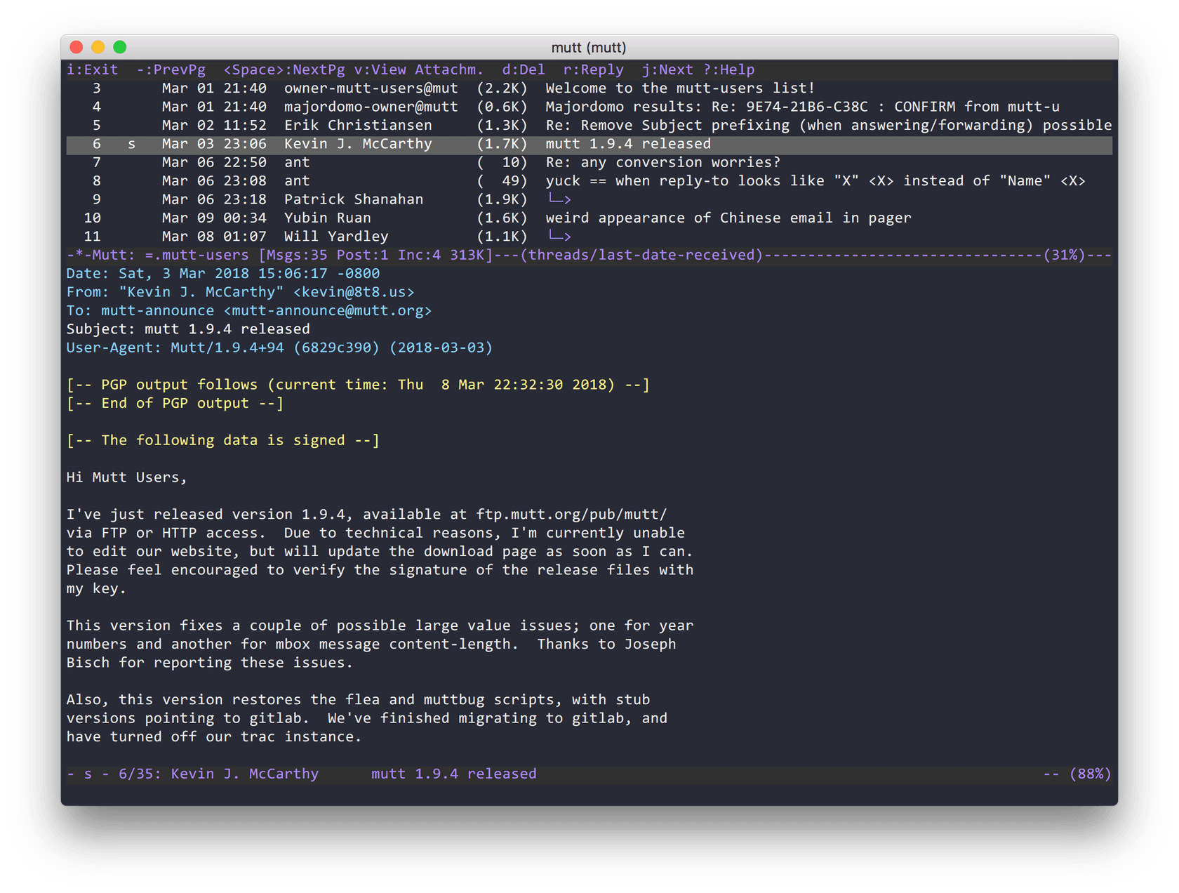 Mutt - screenshot 1