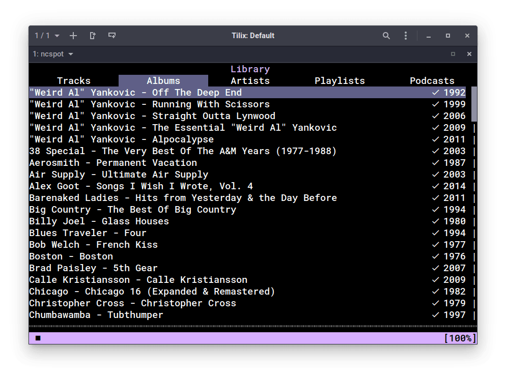 ncspot - screenshot 1