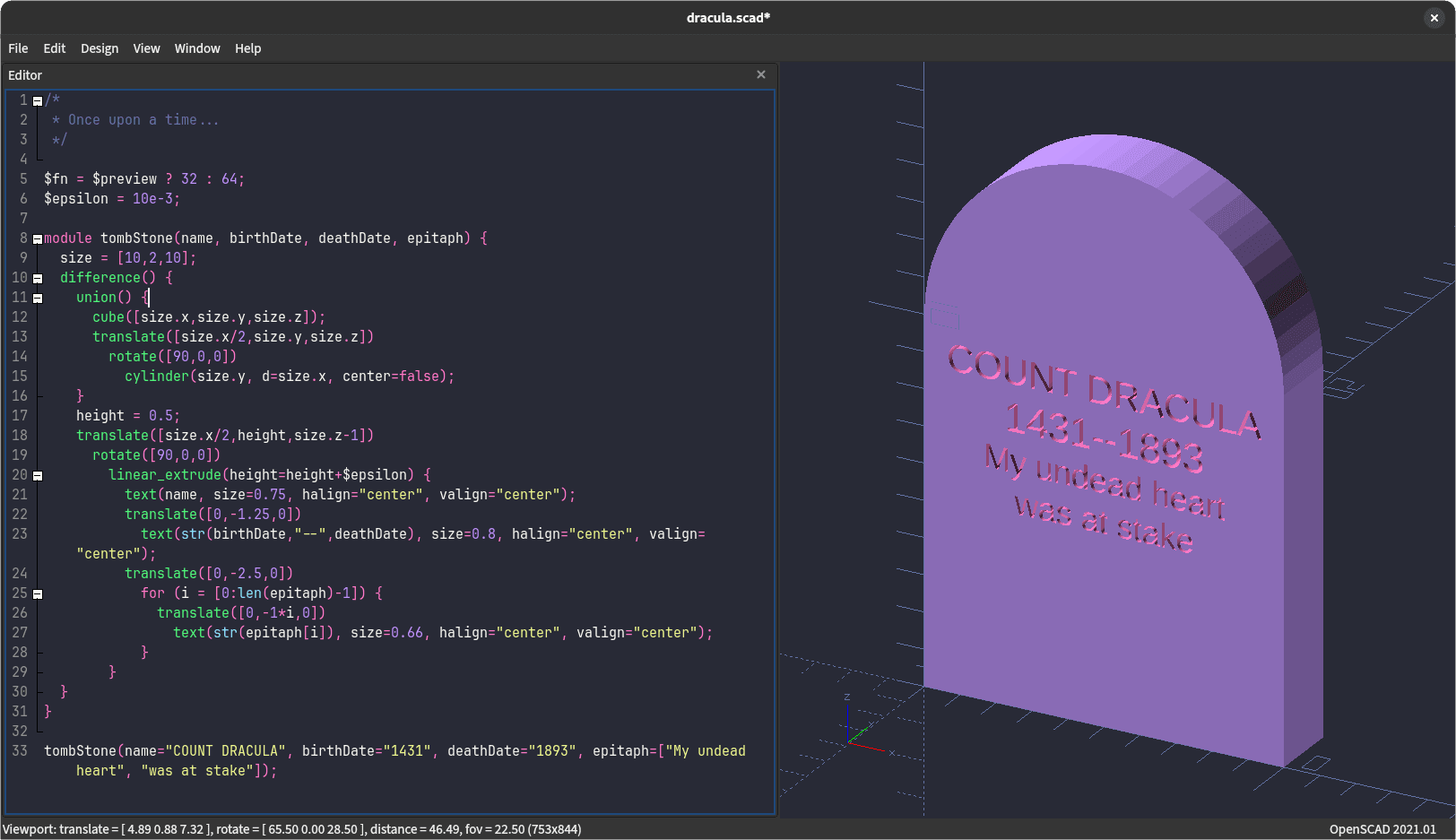 OpenSCAD - screenshot 1