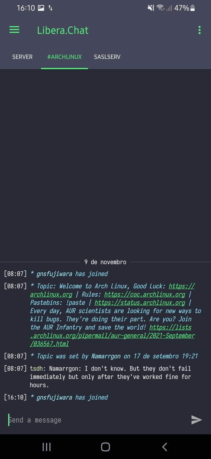Revolution IRC - screenshot 1