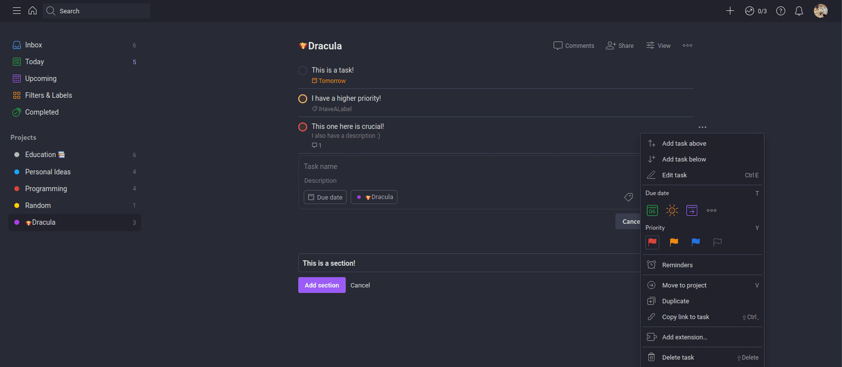 Todoist - screenshot 1