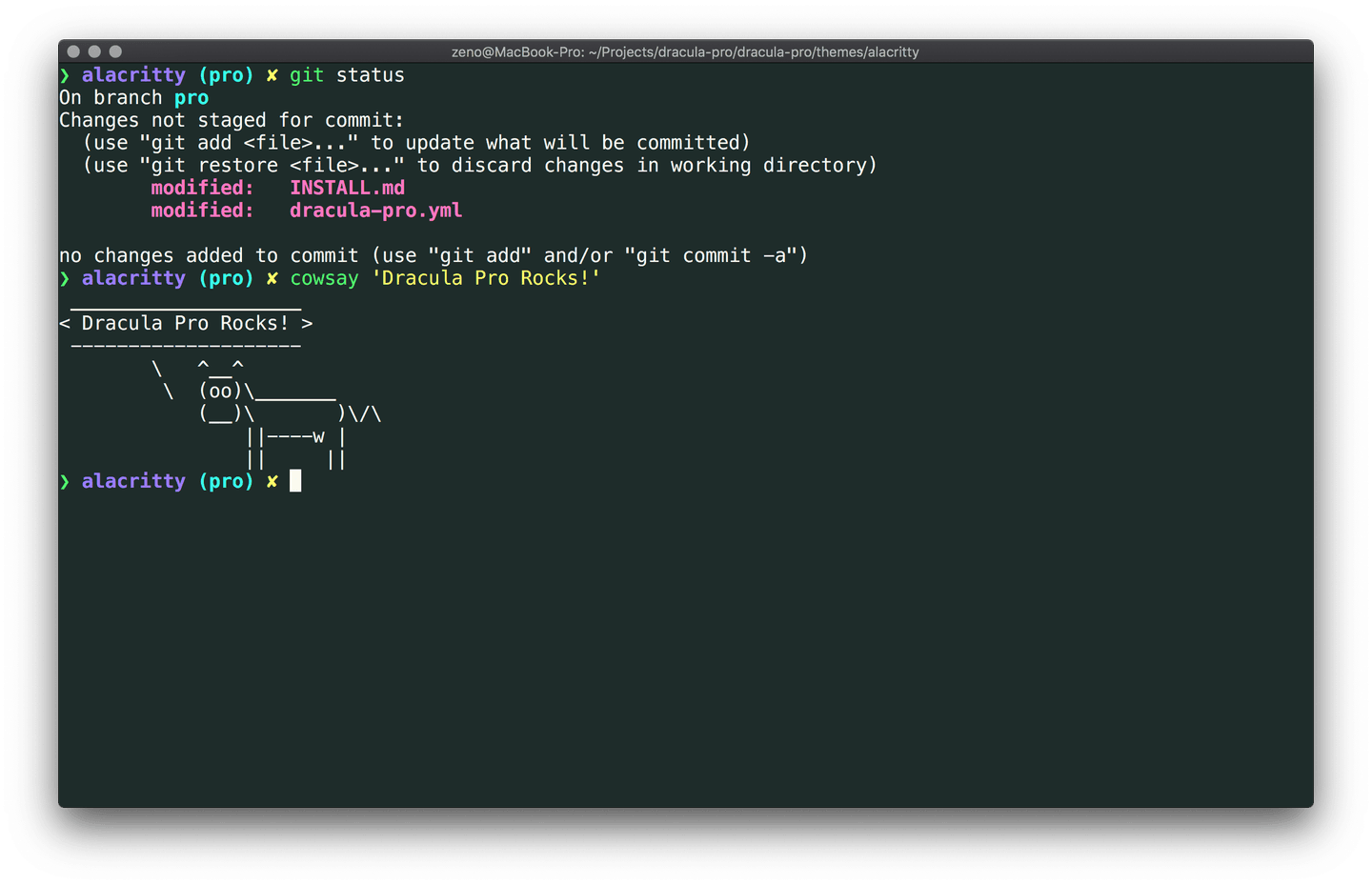 Dracula Pro for Alacritty