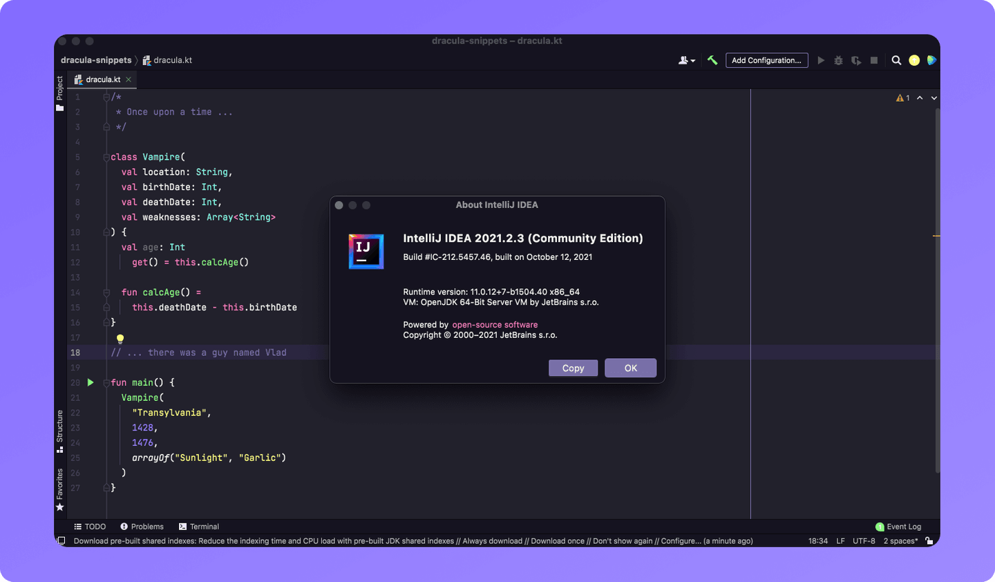 Dracula Pro support for JetBrains 2021.3