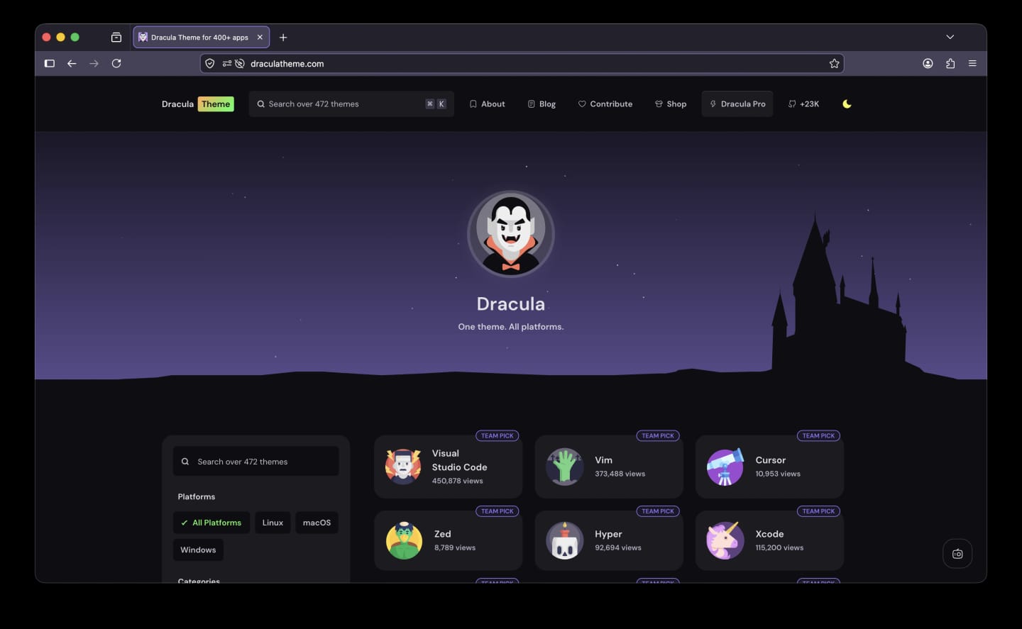 Dracula Pro themes for multiple applications