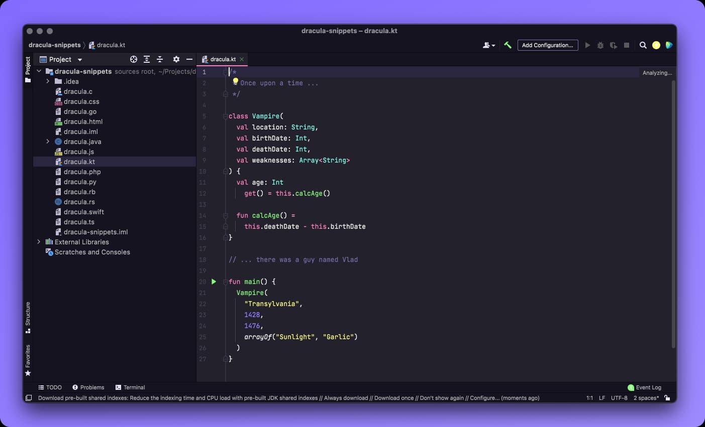 Dracula Pro’s on JetBrains IDE’s