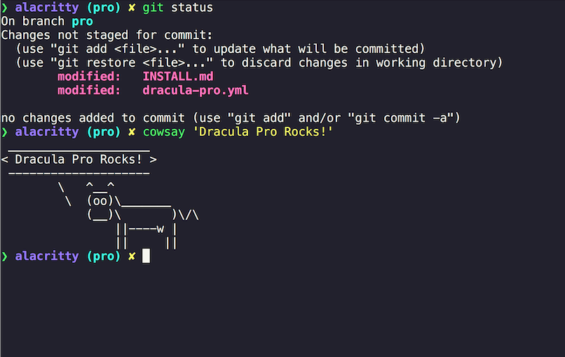 Dracula Pro for Alacritty
