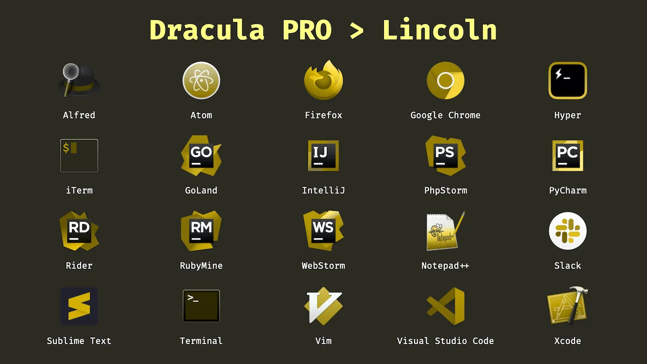 Dracula Pro Icons - Lincoln