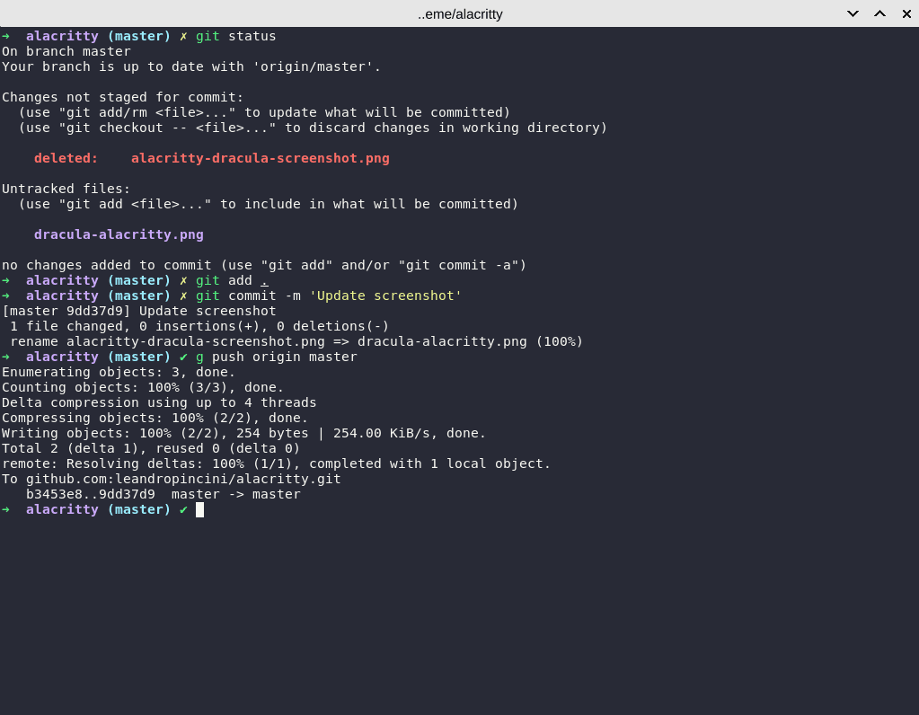 alacritty - Theme preview