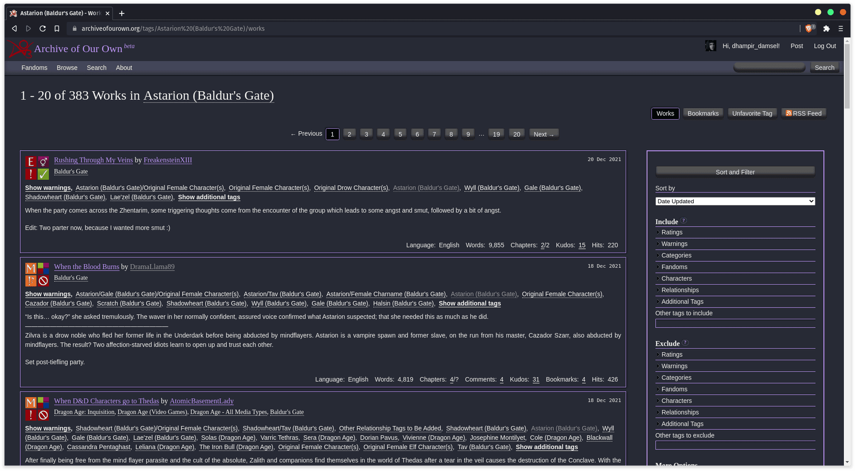 archive-of-our-own - Theme preview