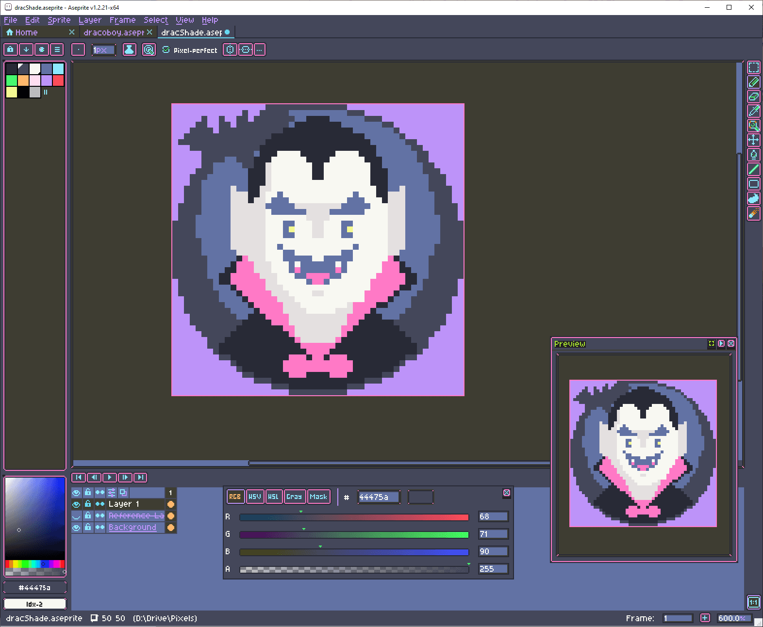 aseprite - Theme preview